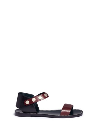 Main View - Click To Enlarge - MULBERRY - Press stud strap leather sandals