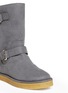 Detail View - Click To Enlarge - STELLA MCCARTNEY - Faux-suede fur-lined boots