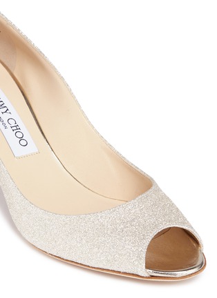 Detail View - Click To Enlarge - JIMMY CHOO - 'Isabel' peep toe glitter pumps