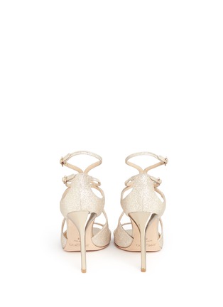 Back View - Click To Enlarge - JIMMY CHOO - 'Lang' glitter strappy sandals