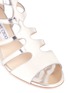 Detail View - Click To Enlarge - JIMMY CHOO - 'Ren 35' mirror leather caged sandals