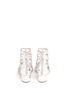 Back View - Click To Enlarge - JIMMY CHOO - 'Ren 35' mirror leather caged sandals