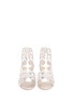 Front View - Click To Enlarge - JIMMY CHOO - 'Ren 35' mirror leather caged sandals