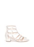 Main View - Click To Enlarge - JIMMY CHOO - 'Ren 35' mirror leather caged sandals