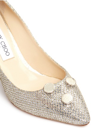 Detail View - Click To Enlarge - JIMMY CHOO - 'Jasmine 85' interchangeable jewel buttons glitter pumps
