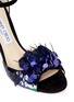 Detail View - Click To Enlarge - JIMMY CHOO - 'ANNIE 85' FEATHER SEQUIN SUEDE SANDALS