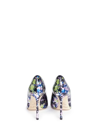 Back View - Click To Enlarge - JIMMY CHOO - 'Romy 100' camoflower print mirror leather pumps