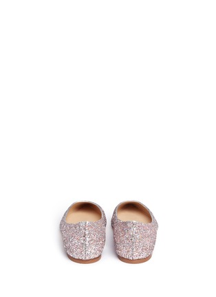 Back View - Click To Enlarge - JIMMY CHOO - 'Romy' speckled coarse glitter skimmer flats