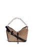 Main View - Click To Enlarge - JIMMY CHOO - 'Raven' small suede curb chain shoulder bag