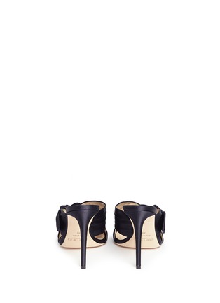 Back View - Click To Enlarge - JIMMY CHOO - 'Keely 100' knotted bow satin mules