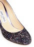 Detail View - Click To Enlarge - JIMMY CHOO - 'Billie 85' coarse glitter pumps