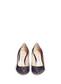 Front View - Click To Enlarge - JIMMY CHOO - 'Billie 85' coarse glitter pumps