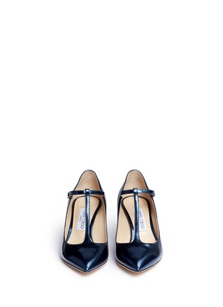Front View - Click To Enlarge - JIMMY CHOO - 'Daria 65' mirror leather T-bar Mary Jane pumps