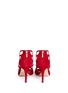Back View - Click To Enlarge - JIMMY CHOO - 'Ren 85' caged suede sandals