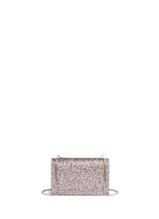 Detail View - Click To Enlarge - JIMMY CHOO - Finley' coarse glitter chain crossbody bag