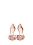 Front View - Click To Enlarge - JIMMY CHOO - 'Kitty 85' knotted bow satin d'Orsay pumps