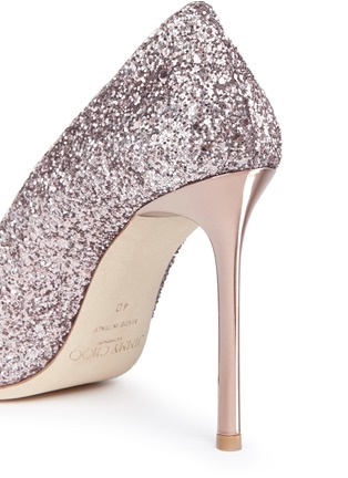 Detail View - Click To Enlarge - JIMMY CHOO - 'Romy 100' coarse glitter pumps