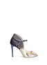 Main View - Click To Enlarge - JIMMY CHOO - 'Trudie 100' mixed mirror leather mesh sandals