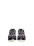 Front View - Click To Enlarge - LANVIN - Leather trim suede sneakers