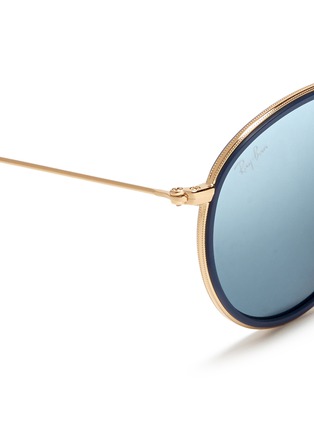 Detail View - Click To Enlarge - RAY-BAN - 'Round Folding Classic' sunglasses