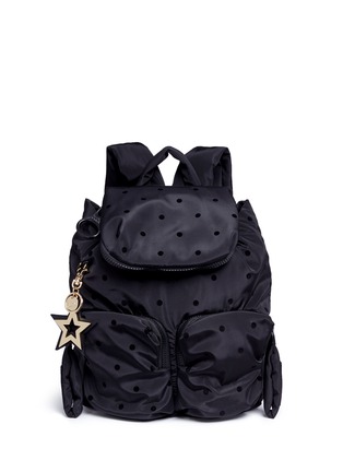 Main View - Click To Enlarge - SEE BY CHLOÉ - 'Joy Rider' small flocked polka dot backpack