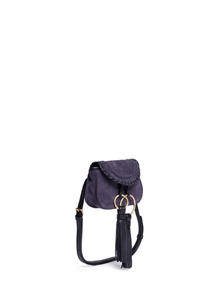 Detail View - Click To Enlarge - SEE BY CHLOÉ - 'Polly' mini tassel suede saddle bag