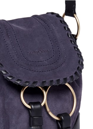 Detail View - Click To Enlarge - SEE BY CHLOÉ - 'Polly' small tassel suede bucket shoulder bag