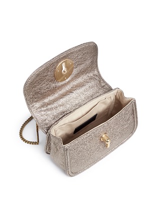 Detail View - Click To Enlarge - SEE BY CHLOÉ - 'Lois' metallic crinkled sheepskin leather shoulder bag
