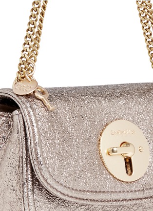 Detail View - Click To Enlarge - SEE BY CHLOÉ - 'Lois' metallic crinkled sheepskin leather shoulder bag