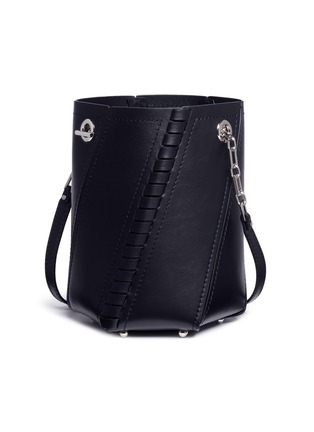 Main View - Click To Enlarge - PROENZA SCHOULER - 'Hex' mini bonded whipstich leather bucket bag
