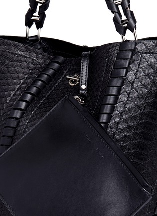  - PROENZA SCHOULER - 'Hex' large whipstitch python leather bucket bag