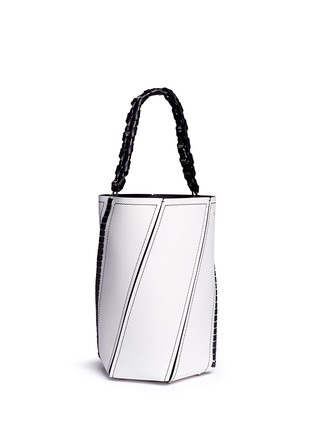 Detail View - Click To Enlarge - PROENZA SCHOULER - 'HEX' MEDIUM BONDED WHIPSTITCH LEATHER BUCKET BAG