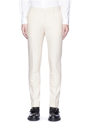 Main View - Click To Enlarge - DRIES VAN NOTEN - Rolled cuff cotton-linen pants