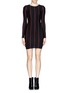 Main View - Click To Enlarge - RVN - Vertical stripe' jacquard bodycon dress