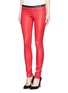 Front View - Click To Enlarge - HELMUT LANG - Coated stretch leggings