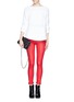Figure View - Click To Enlarge - HELMUT LANG - Coated stretch leggings