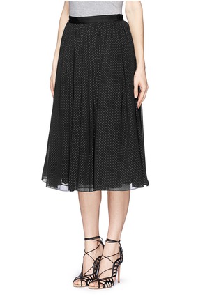 Front View - Click To Enlarge - ALICE & OLIVIA - 'Andalasia' bead pleat maxi skirt