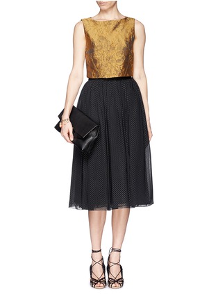 Figure View - Click To Enlarge - ALICE & OLIVIA - 'Andalasia' bead pleat maxi skirt