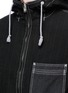 Detail View - Click To Enlarge - COMME DES GARÇONS HOMME - Stripe garment dyed cotton blend hood jacket