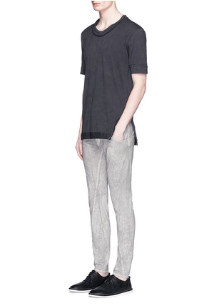 Figure View - Click To Enlarge - THE VIRIDI-ANNE - Cold dye twill slim fit pants