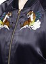 Detail View - Click To Enlarge - MUVEIL - Embellished tiger embroidery satin bomber jacket