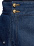 Detail View - Click To Enlarge - MUVEIL - Jewel embellished denim culottes