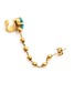 Detail View - Click To Enlarge - ELA STONE - 'Liad Crochet' turquoise chain ear cuff and stud earring set