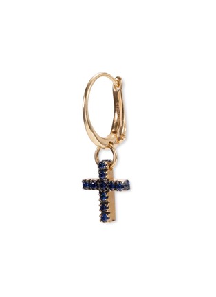 Figure View - Click To Enlarge - POMELLATO - 'Glory' sapphire 18k rose gold cross drop single earring