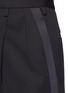 Detail View - Click To Enlarge - SAINT LAURENT - Satin tuxedo stripe wool hopsack pants