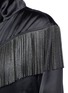 Detail View - Click To Enlarge - SAINT LAURENT - Stud fringe satin bomber jacket