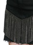 Detail View - Click To Enlarge - SAINT LAURENT - Stud fringe mini denim skirt