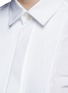 Detail View - Click To Enlarge - SAINT LAURENT - Plissé pleat bib poplin shirt