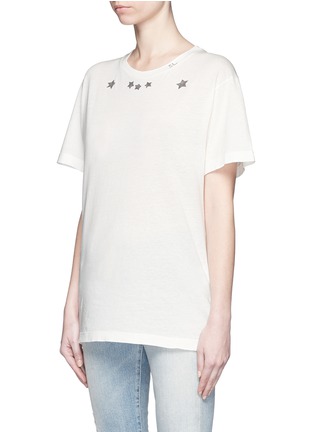 Front View - Click To Enlarge - SAINT LAURENT - Star print cotton jersey T-shirt