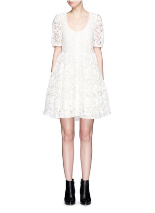 Main View - Click To Enlarge - SAINT LAURENT - Button front tiered babydoll dress